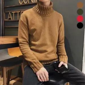 [의류] 하이넥 남자 터틀넥 폴라 티 목폴라 니트 기본