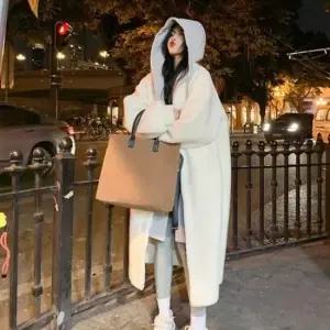 여자항공점퍼 겨울철 데일리 여성 레이어드 뽀글이 양털 후드 점퍼