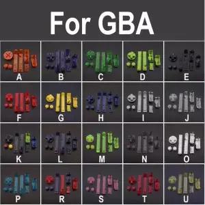 Gameboy Advance GBA 콘솔 교체용 멀티 컬러 버튼 키패드 L R A B D 패드 전원 켜기 끄기