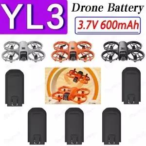 YL3 미니 드론 배터리용 3.7V 600mAh 리포 예비 부품용 원래