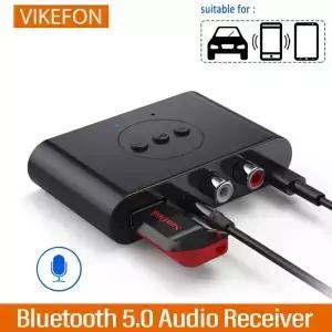Bluetooth 5.0 오디오 수신기 U RCA 3.5mm 3.5 AUX USB 잭 스테레오 음악 무선 어댑터 마이크 차량용 키트
