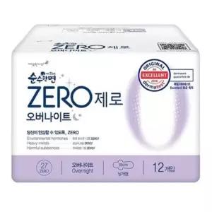 사무용품 깨끗한나라)순수한면ZERO(오버나이트수퍼롱/12P)
