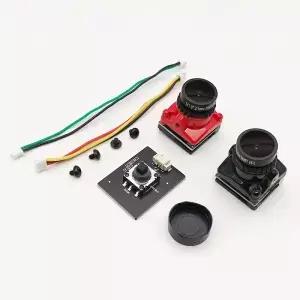 새로운 Cmos 1/3 1800TVL 미니 FPV 카메라 2.1mm 전원 5V40V PAL/NTSC OSD 내부 조정 가능 RC 레이싱 드론