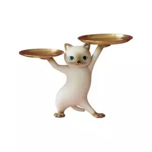 고양이 차키 소지품 선반 엽기고양이그레이 수납 현관 보관 내추럴 캣츠 베이지