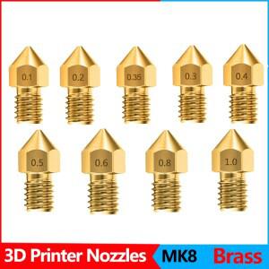 Anet A8 Makerbot MK8 Creality CR-10 S4 S5 Ender 3 3Pro 5 청소 도구 키트 용 압출기 황동 노즐 프린트