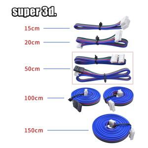 10cm/50cm/100cm/150cm 스테퍼 전동 케이블 와이어 XH2.54 4핀 듀폰 커넥터 6핀 터미널 라인 3D 프린터 부