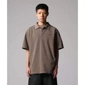 디키즈 DICKIES 가먼트 다이드 피케 셔츠 Brown DIKU251LRPS001BR0 514175