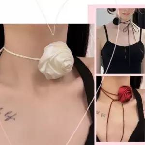 장미 리본 초커 목걸이 셀프웨딩 팔찌 브라이덜샤워 파티용
