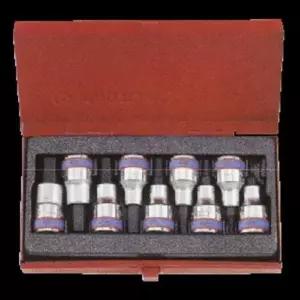 소모품 KINGTONY 육각비트소켓렌치세트(철케이스포장) 4110PR 1/2DRx9pcs(mm)