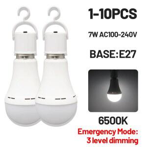 플라밍고튜브 LED 충전식 전구 E27 7W 1500mAh 비상 220V 110V 가정용 전원 야외 캠핑 실패 베란다 정원 램프