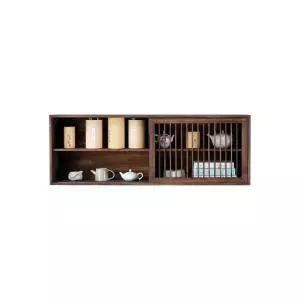 유리진열장 엔틱 원목 술선반 60CM 양주장식장 원목선반장 가구 나무 쥬얼리 클래식 그릇 찻잔 60CM