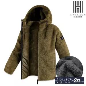 [해리슨] 오버핏 융털 안감 후리스 후드 집업 CHG1053