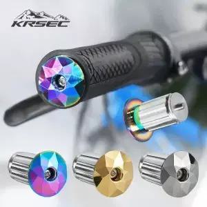 KRSEC MTB 로드 바이크 핸들바 엔드 플러그 알루미늄 합금 폴리그 캡 자전거 그립 멀티 컬러 커버 액세서리