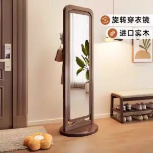 전신거울행거 회전식 전신 B38사이즈 피팅 히든미러 원목 미러 북유럽스타일 코너 모델 싱글 철제 베이스 블랙 8 B38사이즈 싱글 원목