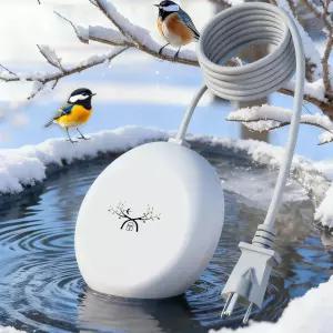 겨울철 야외용 조류 목욕 히터 온도 조절을 위한 10피트 코드 80w 온수기 업그레이드 가열식 닭 오리 농장