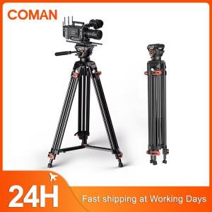 COMAN FF16LS 전문가용 헤비듀티 삼각대 360 플루이드 헤드 DSLR 카메라용 (캐논 니콘 캠코더 비디오 촬영