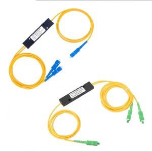 PLC 분배기 SC A/UPC 1X2 PLC 단일 모드 광섬유 분배기 SC/UPC PCL 테이퍼 유형 분배기 컴퓨터 케이블 코드