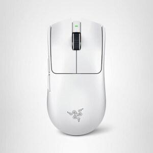 바이퍼 V3 프로 무선 e스포츠 게이밍 마우스: 대칭 - 55g 경량 8K 폴링 35K DPI 광학 센서 3세대 스위치 8개의 프로그래머블 버튼 95시간 배터리 흰색