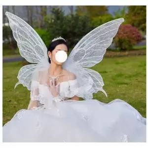 웨딩촬영소품 움직이는나비날개 야외웨딩촬영 각도조절 움직 성인용 요정 라이트핑크화이트펄 않음 성인용 라이트핑크화이트펄 움직 않음 각도조절
