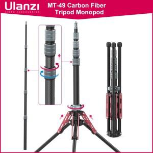 Ulanzi MT-49 탄소 섬유 삼각대 모노포드 탈착식 하단 브래킷 밸런스 바 경량 야외 여행 삼각대 1.5Kg 하중