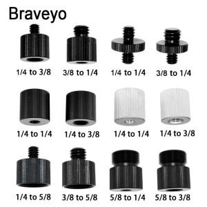 카메라 사진 변환 나사 1/4 ~ 3/8 5/8-27 인치 삼각대 볼 헤드 매직 암 마이크 브래킷 Dslr 용 어댑터 설치