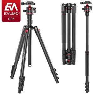 EVUMO GF2 여행용 삼각대 1.73M 알루미늄 합금 카메라 폰 경량 스탠드 W Arca 스위스 플레이트 360 °   회