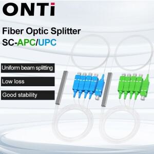 ONTi 5개/몫 1X16/1X8/1X4/1X2 PLC SC/APC SM 0.9mm G657A1 PVC 1m FTTH 광섬유 분배기
