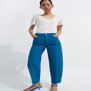 ZARA JEANS ZW COLLECTION 테이퍼드 하이 라이즈 - 데님 인디고 9632/079/740