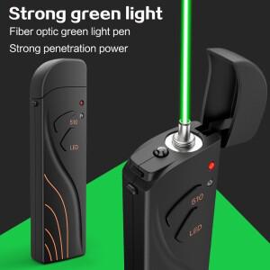 충전식 광섬유 케이블 테스터 미니 녹색 VFL 광원 녹색 시각 장애 탐지기 LED가 있는 VFL 15mW
