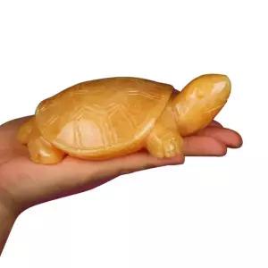 조각 장수 옥거북이 한백옥 비취 토파즈 사무실 거북이 장식 선물 어항 트럼펫 8CM 소품 귀여운 8CM 토파즈 거북이