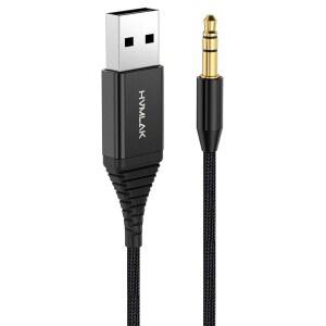 HVMLAK AUX BLUETOOTH 5.2 자동차 어댑터 USB 전원 3.5MM 잭 핸즈프리 통화 트럭용 하이파이 홈 스테레오 시스템용 음악 스트리밍