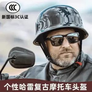 레트로 독일군 반모헬멧 하프헬멧 모자 남녀공용 XL 킥보드 여름 유광 강철 클래식 3C라이트블랙 3C라이트블랙 M