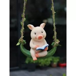 소품 정원 공원 바퀴 옐로우 마당 그네 장식용바람개비 용품 판다 트럼펫해바라기풍차 돼지 블루 그네 50CM 판다 그네