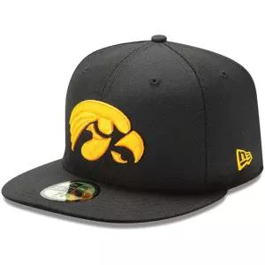 [11434252] 남자 뉴에라 NCAA IOWA HAWKEYES 5950 로고 장착 - 블랙/오렌지