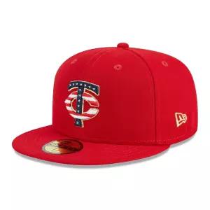 [60360520] 남자 뉴에라 MLB 미네소타 트윈스 5950 7월 4일 장착 - 레드
