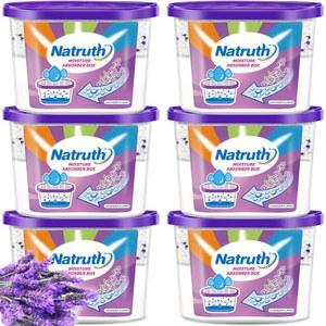 라벤더 향이 나는 NATRUTH 수분 흡수기, 12.5OZ*6팩 휴대용 옷장 제습기, 냄새 제거기 흡수 버킷, 습도 옷장, 욕실, 주방용 청정 공기 제습기