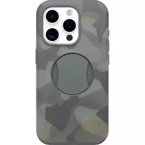 OtterBox 아이폰 15 프로 (.) OtterGrip Symmetry 시리즈 케이스 - 아이언 카모 (그레이), 내장 그립, 매끄