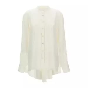 DI.LA3 PARI 봉통 라발리에르 칼라 실크 셔츠 C69 BIANCO