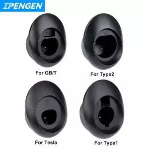 IPENGEN EV 충전기 플러그 홀더 스탠드 TESLA Type 1 GBT 표준 전기 자동차 차량용 벽 장착 브래킷 소켓