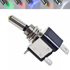 1Pcs 12V 20A 조명 LED 토글 스위치 자동 자동차 보트 트럭 빨간색 파란색 녹색 노란색 흰색