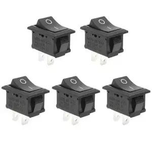 10PCS 12V 로커 스위치 온/오프 2핀 2포 SPST 자동차 보트 토글 AC 6A/250V 10A/125V