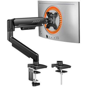 ErGear 싱글 모니터 암 13 u201334인치 화면용 완전히 조절가능 마운트 공구가 필요 없는 VESA 마운트와 함께 빠른 컴퓨터 스탠드 케이블 관리 19.8파운드 최대 100x100mm의 고정력