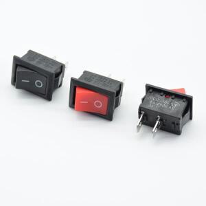 10개 21x15mm 2PIN Kcd1 보트 로커 스위치 SPST 스냅인 ON/OFF 6A 250V 10A125V