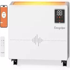 무선 및 리모컨이 있는 엔클레포 스마트 월 히터 실내용 1500W 공간 온도 조절기가 벽걸이/바닥 전기 침실