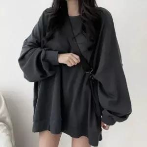 여성 루즈핏 맨투맨 티셔츠 빅사이즈 긴팔 라운드넥 상의 롱티