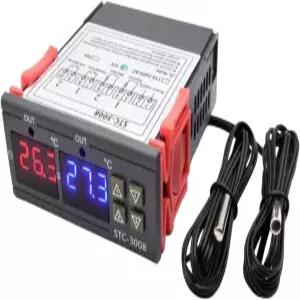 STC-3008 듀얼 LED 디지털 온도 조절기 인큐베이터 히터 쿨러 제어 2 릴레이 출력 DC12V