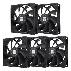 Thermalright TL-C12C X5 CPU 팬 검은색 냉각 불이 켜진 버전의 1550RPM 속도 120mm 컴퓨터 케이스 쿨러 및