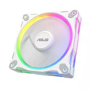 ASUS Prime MR120 ARGB 리버스 팬 화이트 싱글 팩 28mm 엑스트라 두께 프레임 PWM 제어를 통한 조용하고