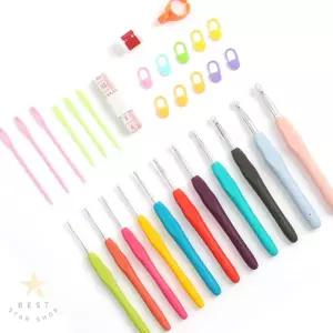 DIY 코바늘 손뜨개 공방 뜨기 키트 패키지 6종세트 인디핑크
