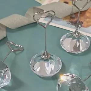 [셀러허브 생활리빙][haN0oI_66]크리스탈 하트 꽂이 메모 집게 9cm (50509451)